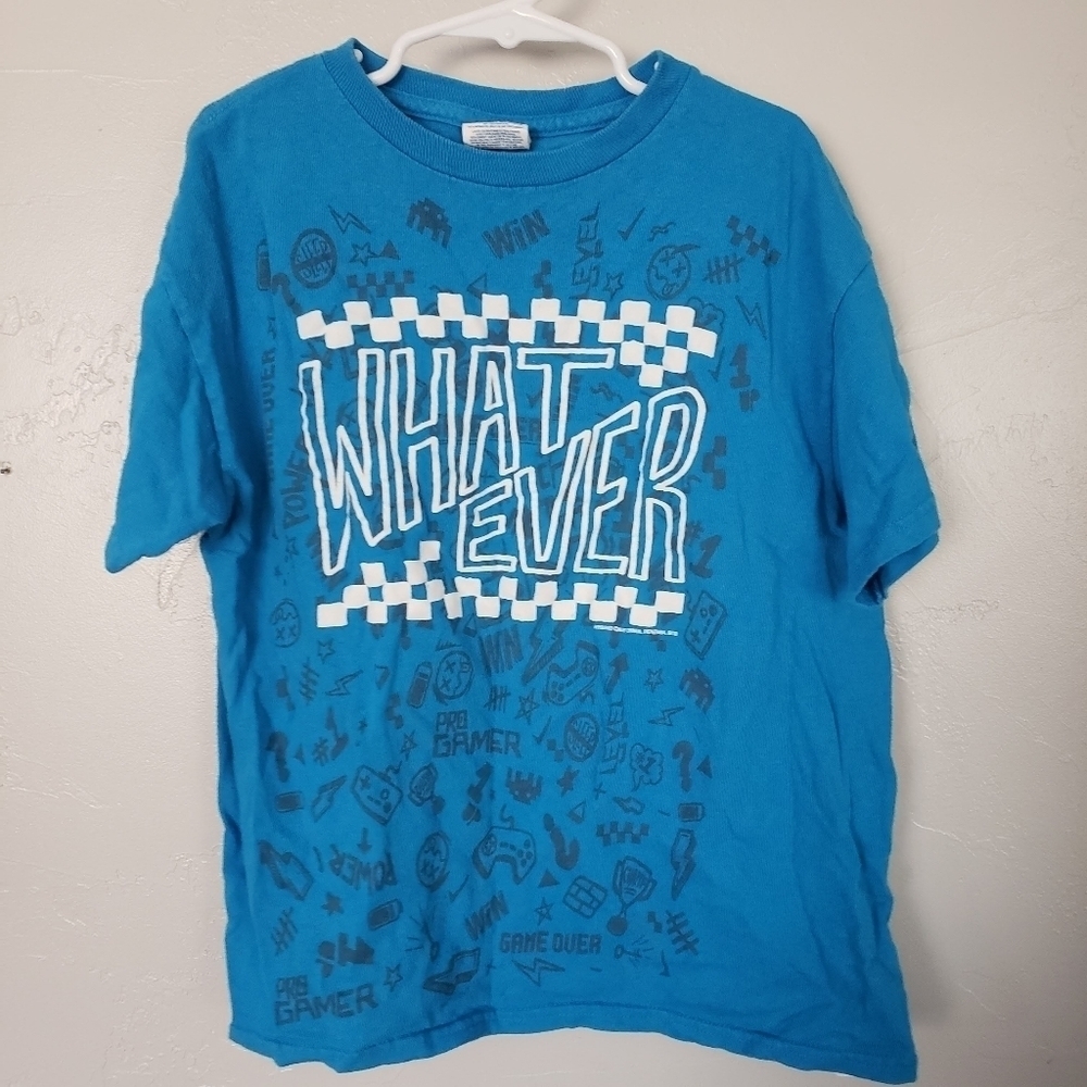 Delta Pro Weight Boys Small Blue Short Sleeve T-shirt Graphic Tee Whatever Icons
